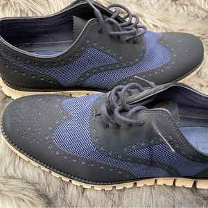 Cole Haan No Stitch Wingtip Oxfords.   Navy blue in size 10.5